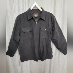 Weatherproof Men's Jacket Size L Black Stain Lined wpl 11590